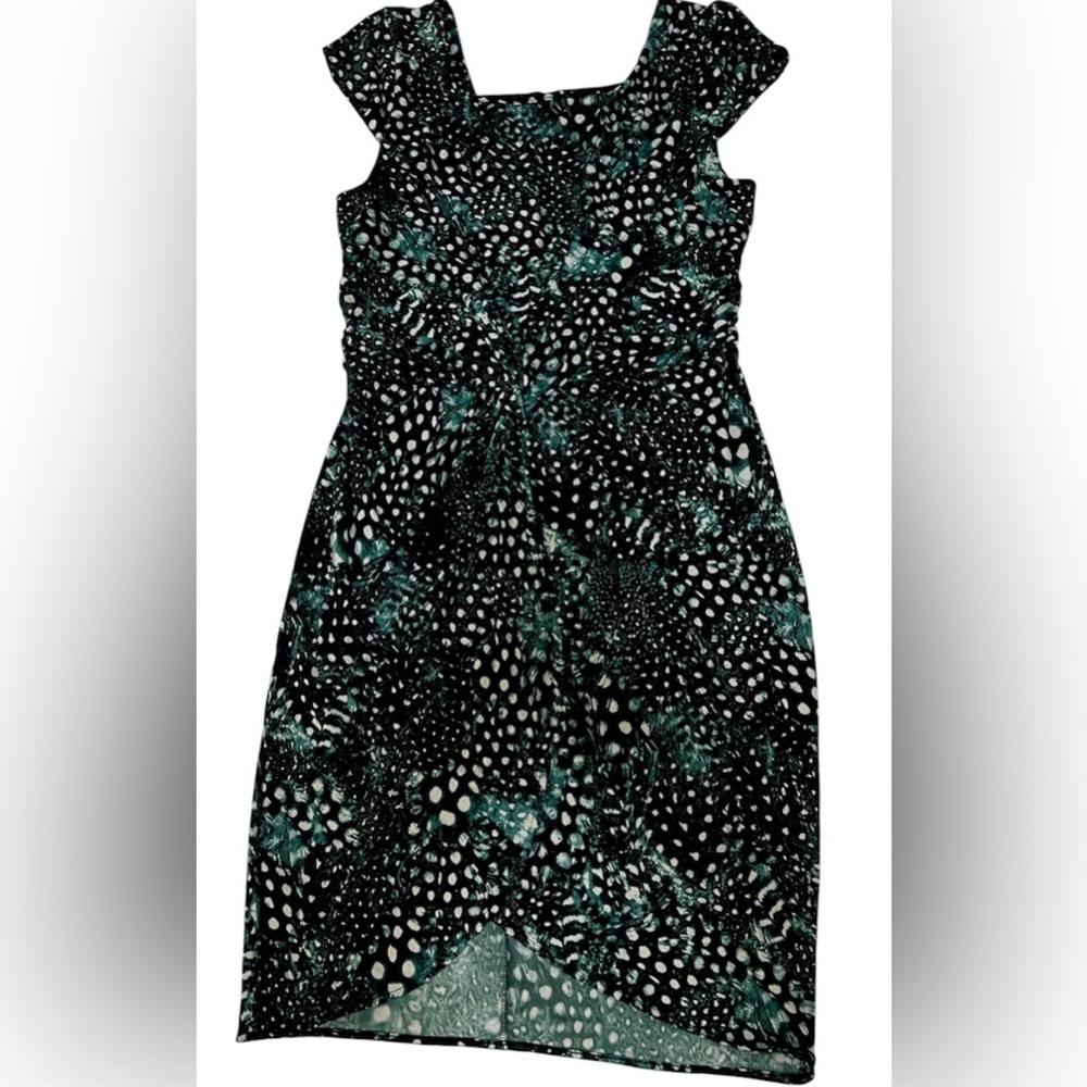 Victoria's Secret Black and Teal Patterned Mini Dress